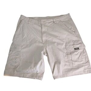 Wrangler‎ Mens Stretch Khaki Cargo Shorts Size 40 Pockets Outdoor
